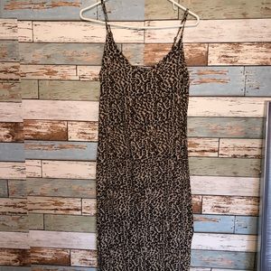 Leopard print slip dress